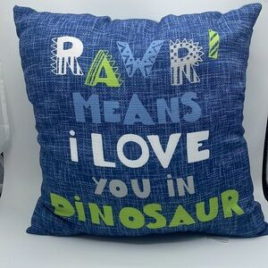 Pillow Rawr Means I Love You In Dinosaur 🦖